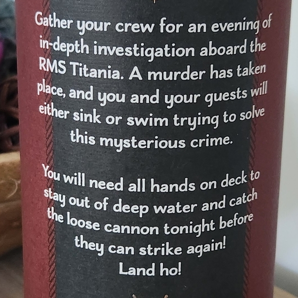 🕵️‍♀️🚢 Lagoon Games – Murder Mystery Party Game: HSS Titanic 💼 Complete game - Picture 4 of 10